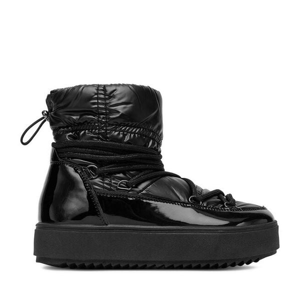 Śniegowce DeeZee. Czarne buty zimowe DeeZee, bez obcasa, bez zapięcia. Za 199,99 zł.