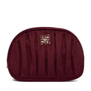 Kosmetyczka Nine West. Czerwone kosmetyczki Nine West, bez wzorów, z materiału. Za 79,99 zł.