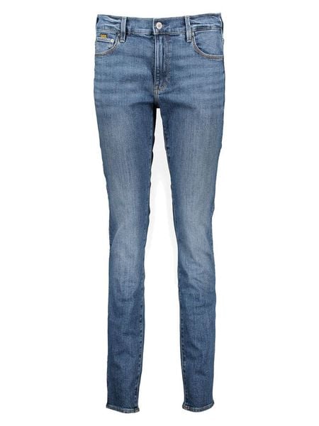 G-Star Dżinsy "3301" - Skinny fit - w kolorze niebieskim rozmiar: W31/L34. Niebieskie jeansy G-Star, z aplikacjami. Za 196,24 zł.