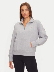 Guess Bluza W4BQ15 KC811 Szary Relaxed Fit. Szare bluzy Guess, xl, z aplikacjami, z bawełny, bez kaptura. Za 179,99 zł.
