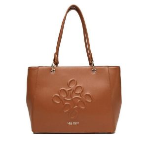 Torebka Nine West. Brązowe torebki klasyczne Nine West, bez wzorów, bez dodatków. Za 249,99 zł.