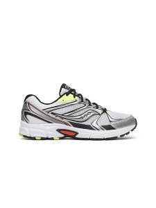 Saucony Sneakersy w kolorze srebrno-białym rozmiar: 44. Białe trampki Saucony, bez wzorów, z materiału, bez zapięcia. Za 241,56 zł.