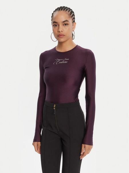 Versace Jeans Couture Body 79HAM2A1 N0008 Fioletowy Slim Fit. Fioletowe body i gorsety Versace Jeans Couture, bez wzorów, z jeansu. Za 389,99 zł.