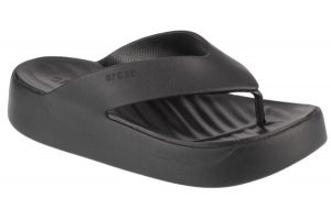 Japonki damskie Crocs C4617. Czarne klapki Crocs, bez wzorów, z materiału, bez obcasa. Za 264,00 zł.