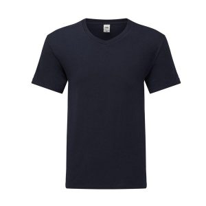 Koszulka Unisex Dla Dorosłych Z Dekoltem W Serek. Niebieskie bluzki FRUIT OF THE LOOM, m, bez wzorów, sportowe, bez kołnierzyka, bez ramiączek. Za 45,99 zł.