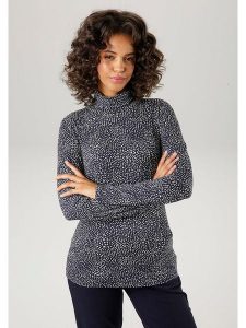 Aniston Koszulka w kolorze granatowo-białym rozmiar: 42. Niebieskie bluzki Aniston, bez wzorów, bez kołnierzyka, bez ramiączek. Za 61,45 zł.