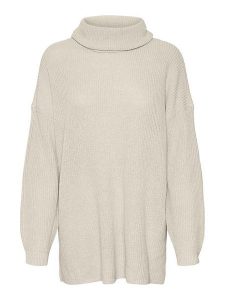 Vero Moda Golf w kolorze kremowym rozmiar: XS. Brązowe golfy Vero Moda, bez wzorów. Za 96,95 zł.