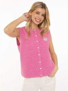 Zwillingsherz Kardigan w kolorze różowym rozmiar: S/M. Różowe kardigany Zwillingsherz, z wełny. Za 105,95 zł.