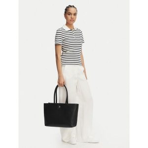 Torebka Tommy Hilfiger. Czarne shopper bag TOMMY HILFIGER, bez wzorów, bez dodatków. Za 649,99 zł.