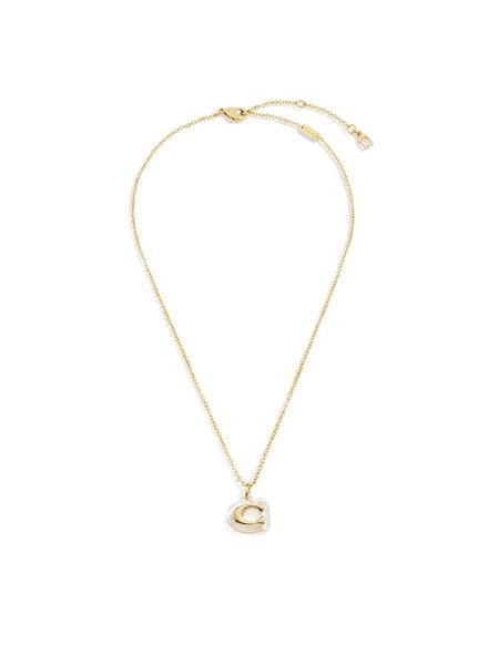 Coach Naszyjnik 37541351 Złoty. Żółte naszyjniki Coach, metalowe. Za 619,99 zł.