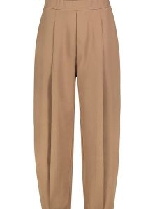 Sublevel Spodnie w kolorze karmelowym rozmiar: S/M. Brązowe spodnie z wysokim stanem Sublevel, bez wzorów, z materiału, z podwyższonym stanem. Za 113,99 zł.