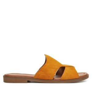 Klapki Lasocki. Żółte klapki Lasocki, bez wzorów, bez obcasa. Za 149,99 zł.