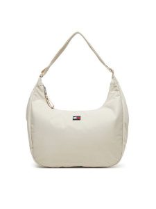 Tommy Jeans Torebka Tjw Urban Large AW0AW17569 Beżowy. Brązowe shopper bag Tommy Jeans, bez wzorów, z jeansu, bez dodatków. Za 269,99 zł.