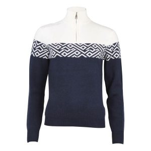 Bardzowy golf 1/2 zamek damski Peak Mountain Akar. Niebieskie golfy Peak Mountain, bez wzorów. Za 273,30 zł.