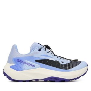 Buty do biegania Salomon. Niebieskie buty sportowe Salomon, bez wzorów, bez zapięcia, do biegania. Za 439,99 zł.