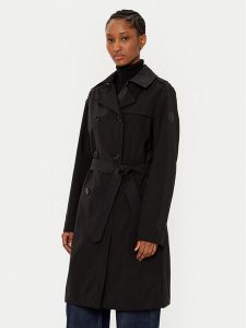 JOOP! Trencz C58Cindy 30044769 Czarny Regular Fit. Czarne płaszcze JOOP!, bez wzorów, z syntetyku, bez kaptura. Za 709,99 zł.