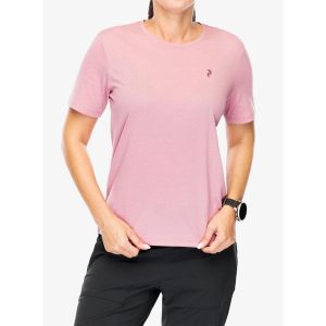 Koszulka z nadrukiem damska Peak Performance Explore Graphic Tee. Czerwone koszulki sportowe Peak Performance, bez wzorów, bez ramiączek. Za 156,99 zł.