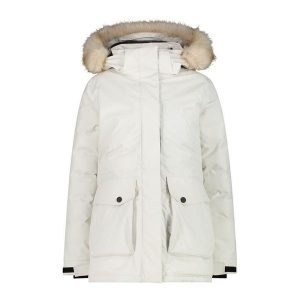 Kurtka Damska Zimowa CMP 32K3206F OCIEPLANA Biała. Białe kurtki CMP, na zimę, s, bez wzorów, bez kaptura. Za 529,99 zł.