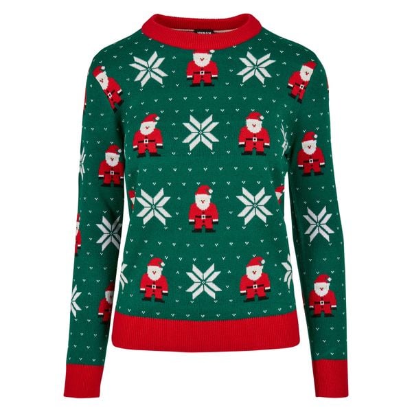 Bluza damska Urban Classics santa christmas (grandes tailles). Zielone bluzy Urban Classics, bez wzorów, bez kaptura. Za 229,00 zł.