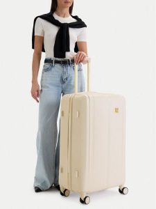 Nine West Walizka duża CEO-NW-L-004-09 PINK Écru. Białe walizki Nine West, bez wzorów, duże. Za 399,99 zł.