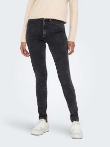 ONLY Dżinsy - Slim fit - w kolorze czarnym rozmiar: XS/L32. Czarne jeansy ONLY, z aplikacjami, z podwyższonym stanem. Za 79,03 zł.