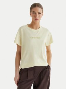 Calvin Klein Underwear T-Shirt LV00QS7593 Żółty Relaxed Fit. Żółte t-shirty Calvin Klein Underwear, s, bez wzorów, z bawełny, bez kołnierzyka, bez ramiączek. Za 149,99 zł.