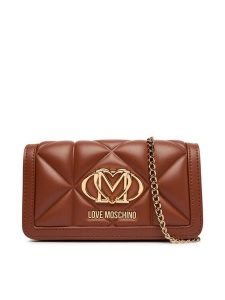 LOVE MOSCHINO Torebka JC5640PP0PLC0208 Brązowy. Brązowe torebki wieczorowe LOVE MOSCHINO, bez wzorów, ze skóry, bez dodatków. Za 699,99 zł.