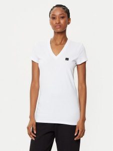 Armani Exchange T-Shirt XW000105 AF11929 U0002 Biały Slim Fit. Białe t-shirty Armani Exchange, xs, bez wzorów, z bawełny, bez kołnierzyka, bez ramiączek. Za 159,99 zł.