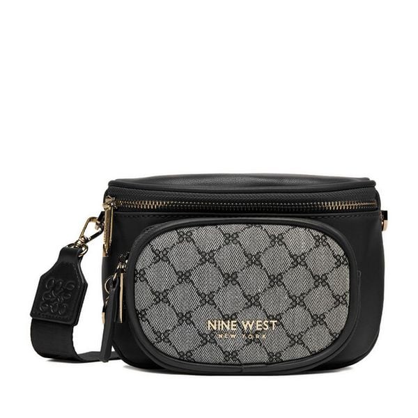 Torebka Nine West. Czarne listonoszki Nine West, bez wzorów, bez dodatków. Za 199,99 zł.