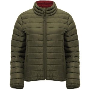 Womens/Ladies Finland Slim Padded Jacket. Zielone kurtki ROLY, bez wzorów, z puchu, bez kaptura. Za 144,99 zł.