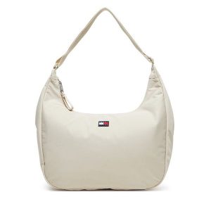 Torebka Tommy Jeans. Brązowe shopper bag Tommy Jeans, bez wzorów, z jeansu, bez dodatków. Za 269,99 zł.