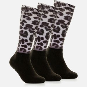 Skarpety Damskie Zimowe Narciarskie Zestaw 3 sztuk SURFANIC Czarne. Białe rękawiczki SURFANIC, bez wzorów. Za 109,99 zł.