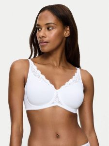 Triumph Biustonosz z fiszbiną Amourette 10210670 Biały. Białe biustonosze Triumph, bez wzorów, z syntetyku. Za 108,00 zł.