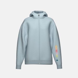 RALLY Damska Bluza z Kapturem na Zamek. Niebieskie bluzy Head, bez wzorów, z dzianiny, z kapturem. Za 300,00 zł.