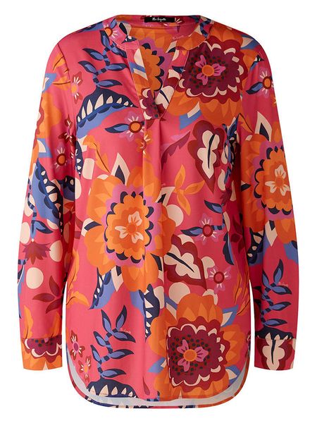 Miss Lagotte Bluzka w kolorze jasnoróżowo-pomarańczowym rozmiar: 42. Pomarańczowe bluzki Miss Lagotte, bez wzorów, bez kołnierzyka, bez ramiączek. Za 162,87 zł.