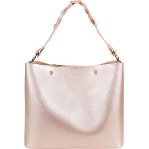Torebka w kolorze różowym - 35 x 30 x 14 cm. Czerwone torebki klasyczne marki Laura Ashley, bez wzorów, z materiału. W wyprzedaży za 128,95 zł.