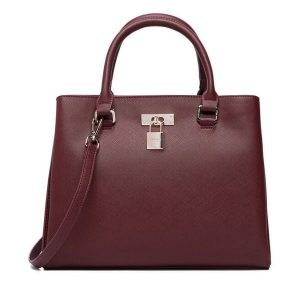 Torebka Nine West. Czerwone kuferki Nine West, bez wzorów, bez dodatków. Za 299,99 zł.