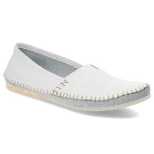 Białe Półbuty Armodo Skórzane Wygodne Buty. Białe półbuty Armodo, na wiosnę, bez wzorów, ze skóry, bez obcasa, bez zapięcia. Za 209,00 zł.