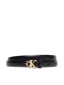 Calvin Klein Pasek Damski Ck Buckle 15Mm Fixed Belt LV04F7055G Czarny. Czarne paski Calvin Klein, bez wzorów, ze skóry. Za 149,99 zł.