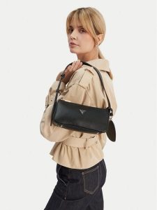 Guess Torebka Isobel Mini HWBG99 32720 Czarny. Czarne torebki klasyczne Guess, z aplikacjami, ze skóry, bez dodatków. Za 304,99 zł.
