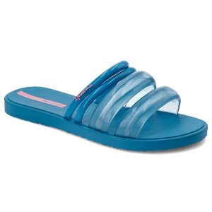 Niebieskie Klapki Ipanema Modne Obuwie Damskie. Niebieskie klapki Ipanema, bez wzorów, bez obcasa. Za 129,00 zł.