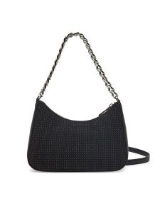 DKNY Torebka R44EMI10 Czarny. Czarne listonoszki DKNY, bez wzorów, z materiału, bez dodatków. Za 399,99 zł.