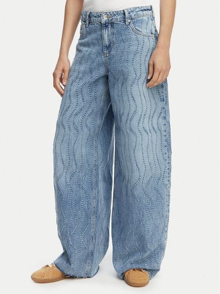 Liu Jo Jeansy UA6195 D0316 Niebieski Wide Leg. Niebieskie jeansy Liu Jo, bez wzorów, z bawełny. Za 551,99 zł.