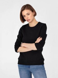 Basiclo Bluza w kolorze czarnym rozmiar: XS. Czarne bluzy Basiclo, xs, bez wzorów, bez kaptura. Za 66,31 zł.