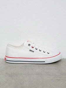 BIG STAR Sneakersy w kolorze białym rozmiar: 38. Białe trampki Big Star, bez wzorów, za kostkę, bez zapięcia. Za 99,99 zł.