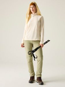 Regatta Spodnie funkcyjne Zipp-Off "Travel Light II" w kolorze khaki rozmiar: 42. Brązowe spodnie dresowe Regatta, bez wzorów, z materiału. Za 171,68 zł.