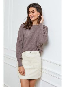 Joséfine Sweter "Irene" w kolorze szarobrązowym rozmiar: S. Brązowe swetry oversize Joséfine, s, bez wzorów, z kaszmiru, bez ramiączek. Za 154,43 zł.