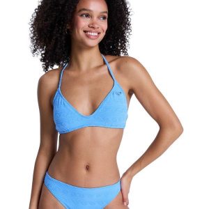 Trójkątny stanik bikini dla Kobiety PARADISE WAVE Niebieski. Niebieskie bikini Roxy, bez wzorów, z elastanu. Za 169,99 zł.