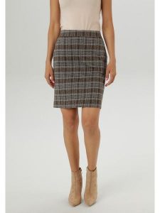 Aniston Spódnica w kolorze ciemnobrązowo-białym rozmiar: 42. Brązowe spódnice Aniston, bez wzorów, mini. Za 61,02 zł.