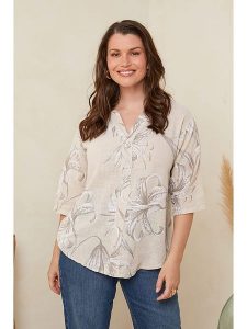 Curvy Lady Bluzka w kolorze beżowym rozmiar: 44/46. Brązowe bluzki Curvy Lady, bez wzorów, klasyczne, bez kołnierzyka, bez ramiączek. Za 92,86 zł.